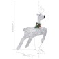 vidaXL LED-Rentier Schlitten Weihnachtsdeko 100 LEDs Outdoor Silbern vidaXL LED-Rentier Schlitten Weihnachtsdeko 100 LEDs Outdoor Silbern