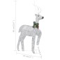 vidaXL LED-Rentier Schlitten Weihnachtsdeko 100 LEDs Outdoor Silbern vidaXL LED-Rentier Schlitten Weihnachtsdeko 100 LEDs Outdoor Silbern