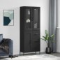 Highboard Schwarz 69,5x34x180 cm Holzwerkstoff Highboard Schwarz 69,5x34x180 cm Holzwerkstoff