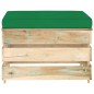 3-tlg. Garten-Lounge-Set mit Kissen Grün Imprägniertes Holz 3-tlg. Garten-Lounge-Set mit Kissen Grün Imprägniertes Holz