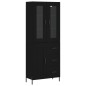Highboard Schwarz 69,5x34x180 cm Holzwerkstoff Highboard Schwarz 69,5x34x180 cm Holzwerkstoff