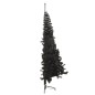 Künstlicher Halb-Weihnachtsbaum mit Ständer Schwarz 180 cm PVC Künstlicher Halb-Weihnachtsbaum mit Ständer Schwarz 180 cm PVC
