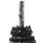 Künstlicher Halb-Weihnachtsbaum mit Ständer Schwarz 180 cm PVC Künstlicher Halb-Weihnachtsbaum mit Ständer Schwarz 180 cm PVC
