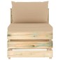 4-tlg. Garten-Lounge-Set mit Kissen Grün Imprägniertes Holz 4-tlg. Garten-Lounge-Set mit Kissen Grün Imprägniertes Holz