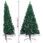 Künstlicher Halb-Weihnachtsbaum mit Ständer Grün 180 cm PVC Künstlicher Halb-Weihnachtsbaum mit Ständer Grün 180 cm PVC