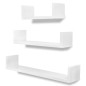 3er Set MDF Wandregal Hängeregal für Bücher/DVD, U-förmig, weiß 3er Set MDF Wandregal Hängeregal für Bücher/DVD, U-förmig, weiß