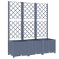 Pflanzkübel mit Spalier Dunkelgrau 120x40x136 cm PP Pflanzkübel mit Spalier Dunkelgrau 120x40x136 cm PP
