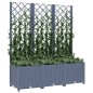 Pflanzkübel mit Spalier Dunkelgrau 120x40x136 cm PP Pflanzkübel mit Spalier Dunkelgrau 120x40x136 cm PP