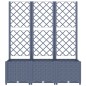 Pflanzkübel mit Spalier Dunkelgrau 120x40x136 cm PP Pflanzkübel mit Spalier Dunkelgrau 120x40x136 cm PP