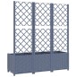 Pflanzkübel mit Spalier Dunkelgrau 120x40x136 cm PP Pflanzkübel mit Spalier Dunkelgrau 120x40x136 cm PP
