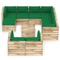10-tlg. Garten-Lounge-Set mit Kissen Grün Imprägniertes Holz 10-tlg. Garten-Lounge-Set mit Kissen Grün Imprägniertes Holz