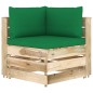 10-tlg. Garten-Lounge-Set mit Kissen Grün Imprägniertes Holz 10-tlg. Garten-Lounge-Set mit Kissen Grün Imprägniertes Holz