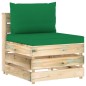 10-tlg. Garten-Lounge-Set mit Kissen Grün Imprägniertes Holz 10-tlg. Garten-Lounge-Set mit Kissen Grün Imprägniertes Holz