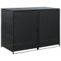 Mülltonnenbox für 2 Tonnen Poly Rattan Schwarz 148x80x111 cm Mülltonnenbox für 2 Tonnen Poly Rattan Schwarz 148x80x111 cm