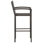 vidaXL Barhocker 2 Stk. Braun Poly Rattan vidaXL Barhocker 2 Stk. Braun Poly Rattan