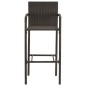 vidaXL Barhocker 2 Stk. Braun Poly Rattan vidaXL Barhocker 2 Stk. Braun Poly Rattan