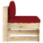 3-tlg. Garten-Lounge-Set mit Kissen Grün Imprägniertes Holz 3-tlg. Garten-Lounge-Set mit Kissen Grün Imprägniertes Holz