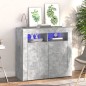 Sideboard mit LED-Leuchten Betongrau 80x35x75 cm Sideboard mit LED-Leuchten Betongrau 80x35x75 cm