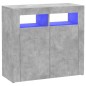 Sideboard mit LED-Leuchten Betongrau 80x35x75 cm Sideboard mit LED-Leuchten Betongrau 80x35x75 cm