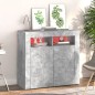 Sideboard mit LED-Leuchten Betongrau 80x35x75 cm Sideboard mit LED-Leuchten Betongrau 80x35x75 cm