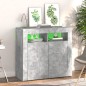 Sideboard mit LED-Leuchten Betongrau 80x35x75 cm Sideboard mit LED-Leuchten Betongrau 80x35x75 cm