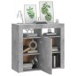 Sideboard mit LED-Leuchten Betongrau 80x35x75 cm Sideboard mit LED-Leuchten Betongrau 80x35x75 cm