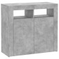 Sideboard mit LED-Leuchten Betongrau 80x35x75 cm Sideboard mit LED-Leuchten Betongrau 80x35x75 cm
