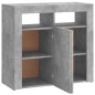 Sideboard mit LED-Leuchten Betongrau 80x35x75 cm Sideboard mit LED-Leuchten Betongrau 80x35x75 cm