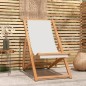 vidaXL Liegestuhl Teak 56x105x96 cm Creme vidaXL Liegestuhl Teak 56x105x96 cm Creme