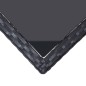 vidaXL Gartentisch Schwarz 240x90x74 cm Poly-Rattan und Glas vidaXL Gartentisch Schwarz 240x90x74 cm Poly-Rattan und Glas