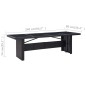 vidaXL Gartentisch Schwarz 240x90x74 cm Poly-Rattan und Glas vidaXL Gartentisch Schwarz 240x90x74 cm Poly-Rattan und Glas