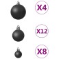 100-tlg. Weihnachtskugel-Set Schwarz 100-tlg. Weihnachtskugel-Set Schwarz