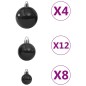 100-tlg. Weihnachtskugel-Set Schwarz 100-tlg. Weihnachtskugel-Set Schwarz