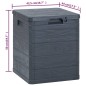 Garten-Aufbewahrungsbox 90 L Anthrazit Garten-Aufbewahrungsbox 90 L Anthrazit