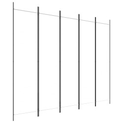 5-tlg. Paravent Weiß 250x200 cm Stoff