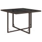 Gartentisch Braun 109x107x74 cm Poly Rattan und Glas Gartentisch Braun 109x107x74 cm Poly Rattan und Glas