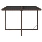 Gartentisch Braun 109x107x74 cm Poly Rattan und Glas Gartentisch Braun 109x107x74 cm Poly Rattan und Glas