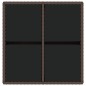 Gartentisch Braun 109x107x74 cm Poly Rattan und Glas Gartentisch Braun 109x107x74 cm Poly Rattan und Glas