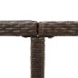 Gartentisch Braun 109x107x74 cm Poly Rattan und Glas Gartentisch Braun 109x107x74 cm Poly Rattan und Glas