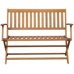 Gartenbank 120 cm Massivholz Akazie