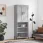 Highboard Betongrau 69,5x34x180 cm Holzwerkstoff Highboard Betongrau 69,5x34x180 cm Holzwerkstoff
