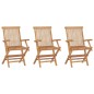 Klappbare Gartenstühle 3 Stk. Massivholz Teak Klappbare Gartenstühle 3 Stk. Massivholz Teak