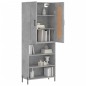 Highboard Betongrau 69,5x34x180 cm Holzwerkstoff Highboard Betongrau 69,5x34x180 cm Holzwerkstoff