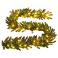 Künstliche Weihnachtsbäume 2 Stk. mit Kranz, Girlande und LEDs Künstliche Weihnachtsbäume 2 Stk. mit Kranz, Girlande und LEDs