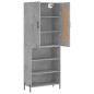 Highboard Betongrau 69,5x34x180 cm Holzwerkstoff Highboard Betongrau 69,5x34x180 cm Holzwerkstoff