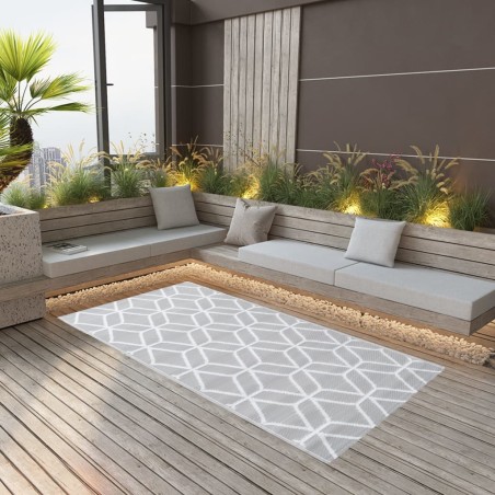 Outdoor-Teppich Grau 160x230 cm PP