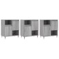 Sideboards 3 Stk. Grau Sonoma Holzwerkstoff Sideboards 3 Stk. Grau Sonoma Holzwerkstoff
