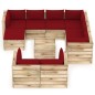 10-tlg. Garten-Lounge-Set mit Kissen Grün Imprägniertes Holz 10-tlg. Garten-Lounge-Set mit Kissen Grün Imprägniertes Holz