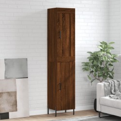vidaXL Highboard Braun Eichen-Optik 34,5x34x180 cm Holzwerkstoff