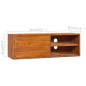 Wand-TV-Schrank 90x30x30 cm Teak Massivholz Wand-TV-Schrank 90x30x30 cm Teak Massivholz